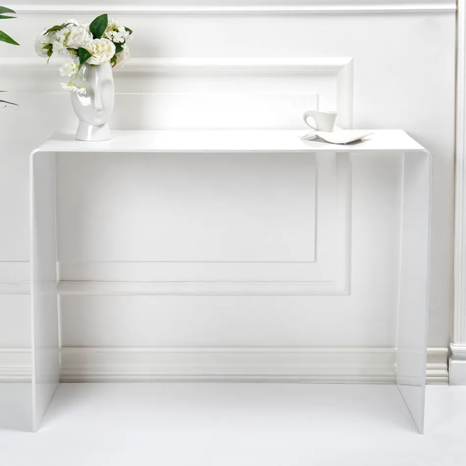 Vaste console in wit of gerookt plexiglas Made in Italy - Genio Viadurini