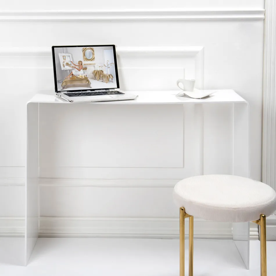 Vaste console in wit of gerookt plexiglas Made in Italy - Genio Viadurini