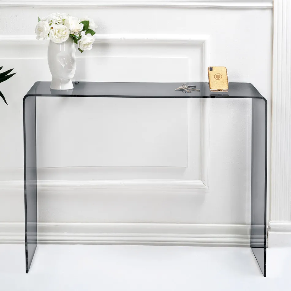 Vaste console in wit of gerookt plexiglas Made in Italy - Genio Viadurini