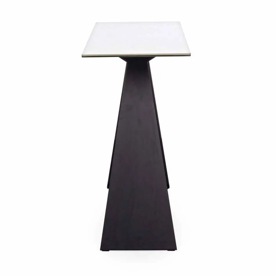 Stalen console met modern design van keramiek en glas - Cubebe Viadurini