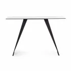 Stalen console met modern design van keramiek en glas - Cubebe Viadurini