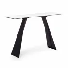 Stalen console met modern design van keramiek en glas - Cubebe Viadurini