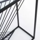 Console in staal en glas Modern design Originele spiraal - Sasuke Viadurini