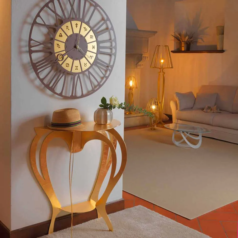 Modern Design Gekleurd IJzeren Console Gemaakt in Italië - Barbata Viadurini