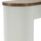 Houten console met bovenblad en inzetstukken met een afgerond ontwerp en lade - Rachel Viadurini