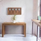 Console in gerecycled iepenhout met Homemotion Design-blad - Galanga Viadurini