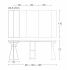 Console in hout en metaal uitschuifbaar tot 295 cm Made in Italy - Timedio Viadurini
