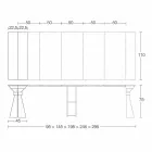 Console in hout en metaal uitschuifbaar tot 295 cm Made in Italy - Timedio Viadurini