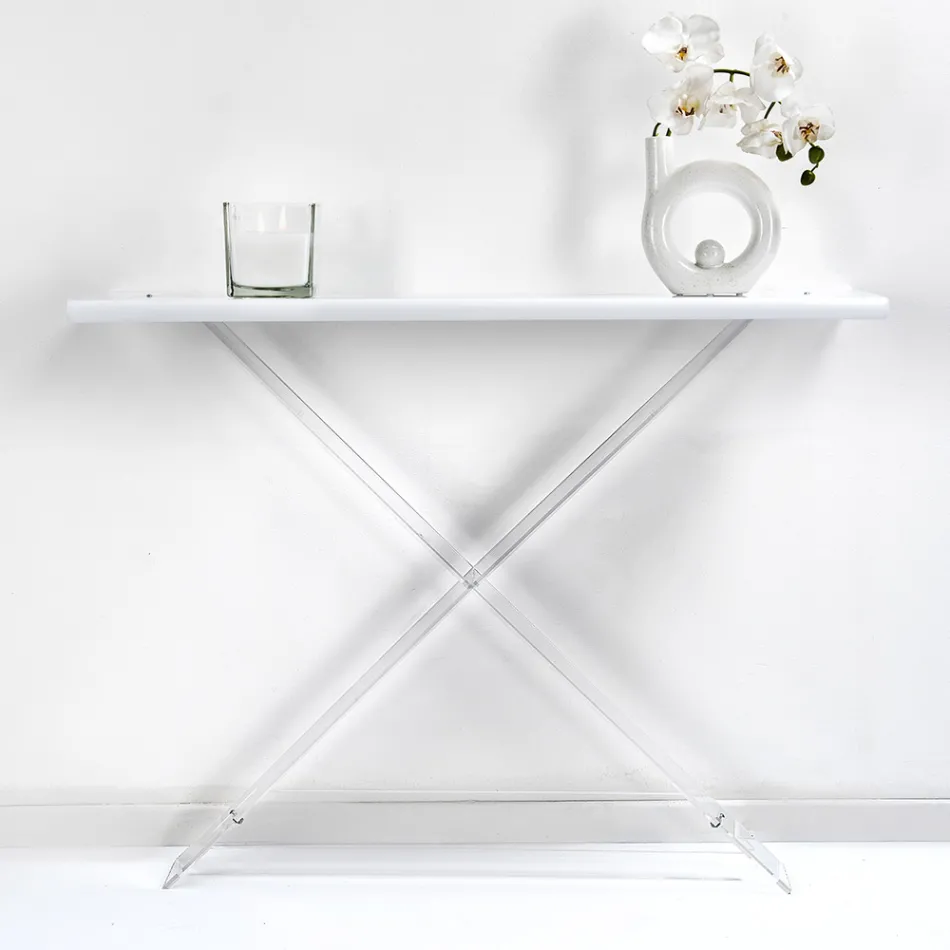 Console van plexiglas voor entree of woonkamer Made in Italy - Tennessee Viadurini