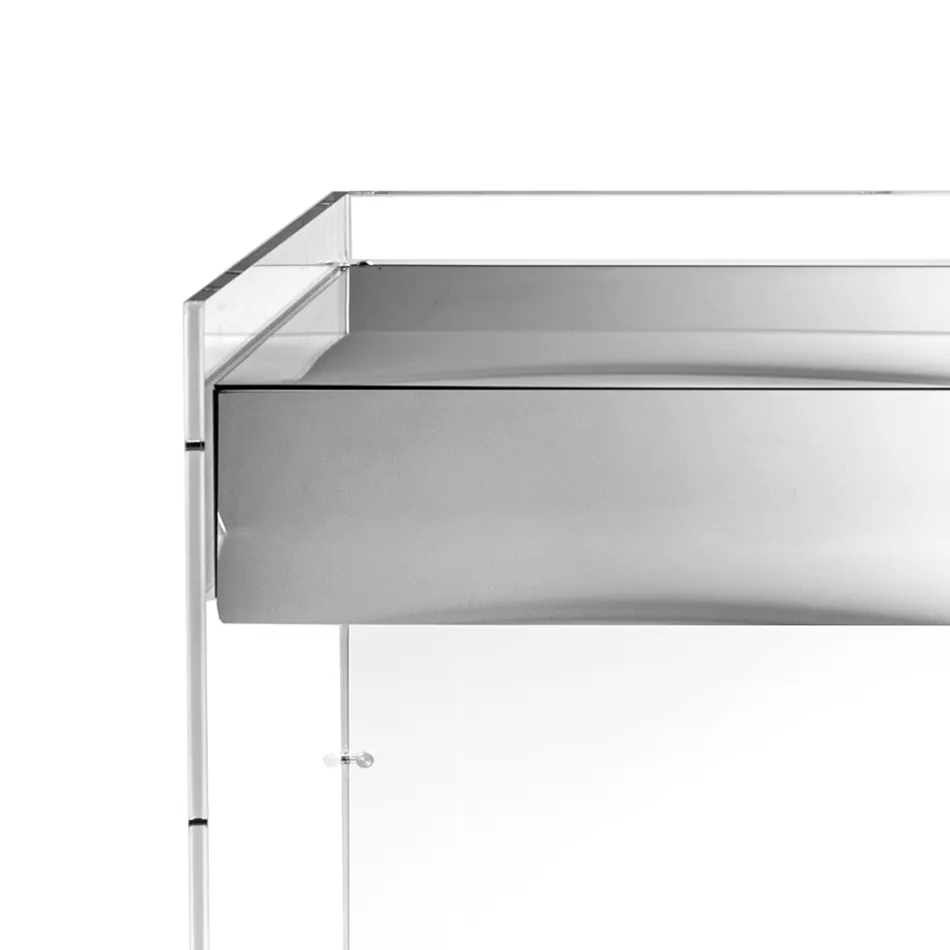 Consoletafel in drie uitvoeringen, gemaakt van plexiglas, vervaardigd in Italië - Fedra Viadurini