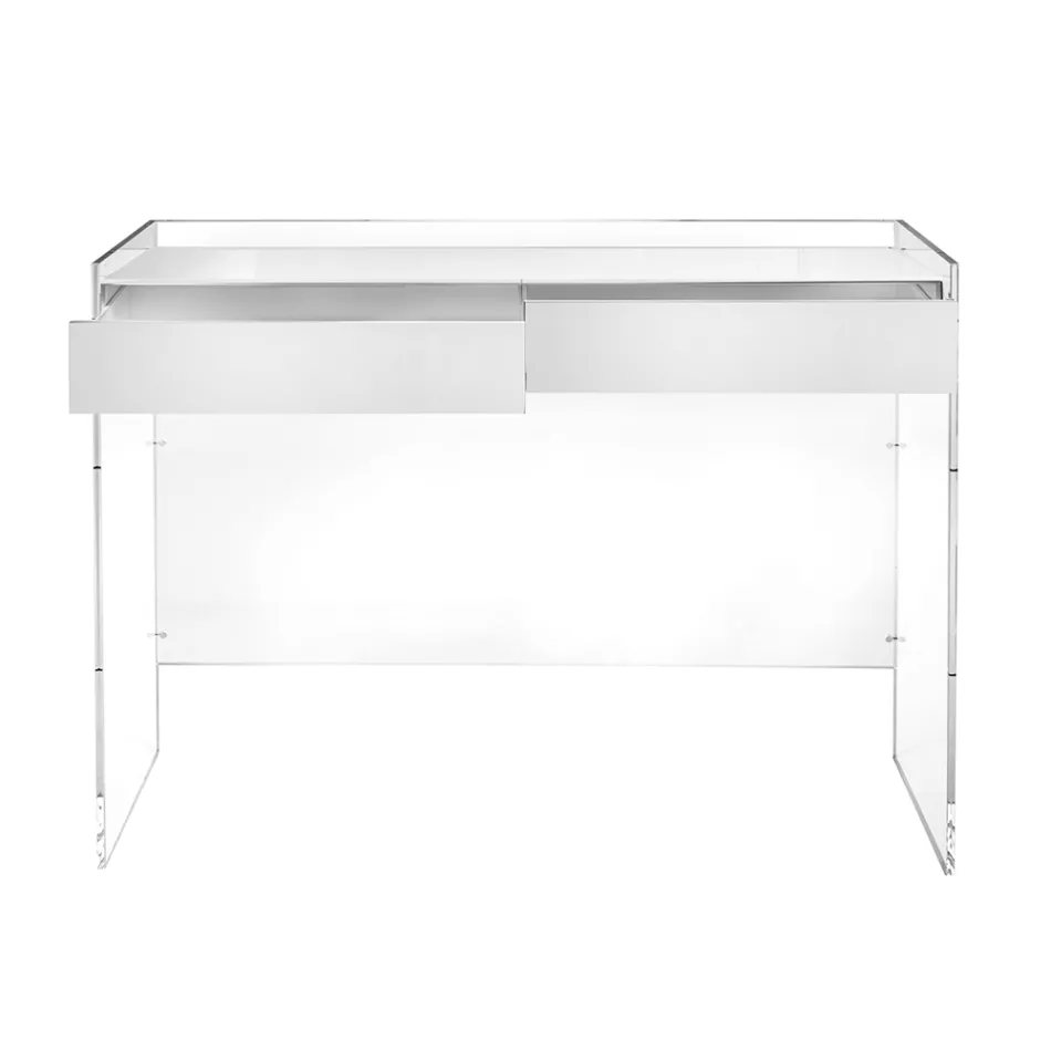 Consoletafel in drie uitvoeringen, gemaakt van plexiglas, vervaardigd in Italië - Fedra Viadurini