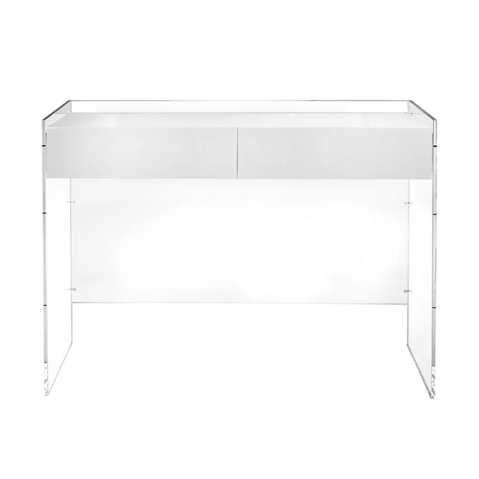 Consoletafel in drie uitvoeringen, gemaakt van plexiglas, vervaardigd in Italië - Fedra Viadurini