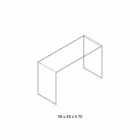 Console in extra helder glas Elegant minimaal ontwerp 2 afmetingen - Selex Viadurini