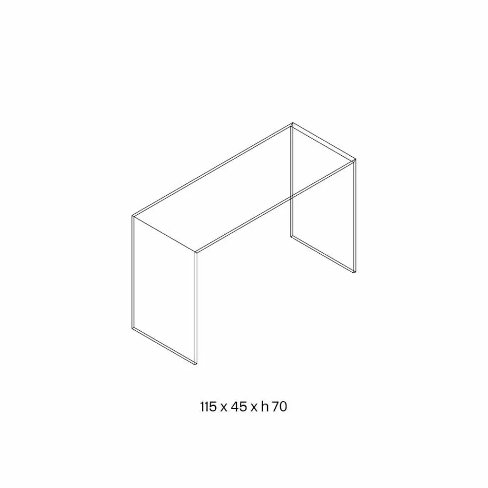 Console in extra helder glas Elegant minimaal ontwerp 2 afmetingen - Selex Viadurini