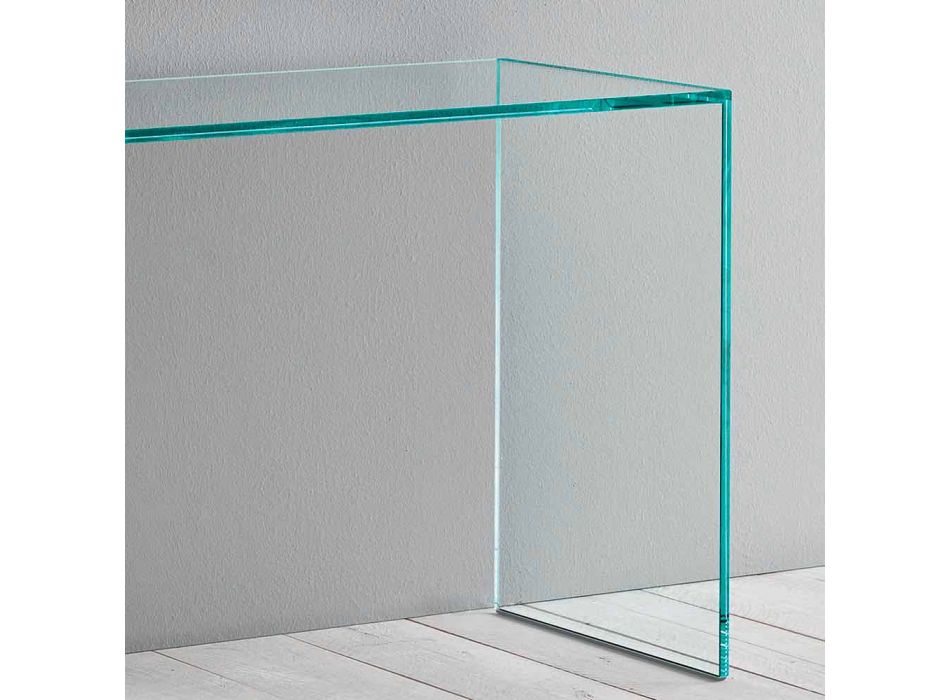 Console in extra helder glas Elegant minimaal ontwerp 2 afmetingen - Selex Viadurini
