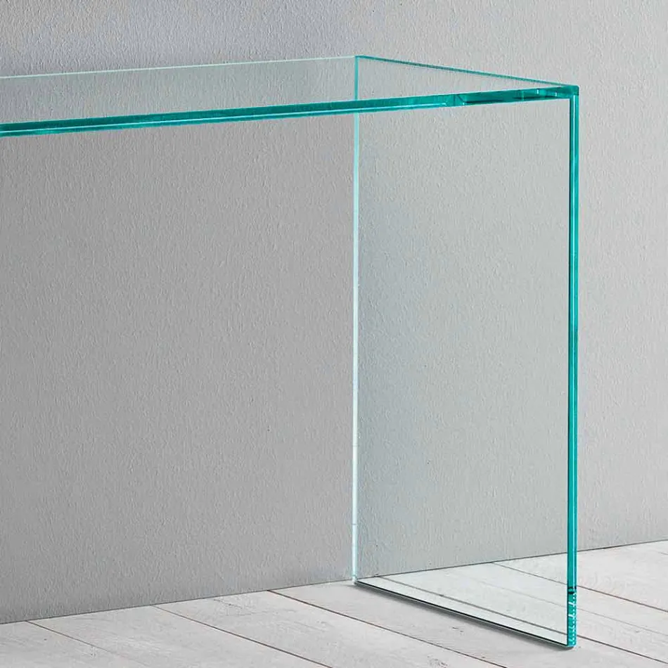 Console in extra helder glas Elegant minimaal ontwerp 2 afmetingen - Selex Viadurini