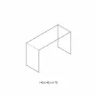 Console in extra helder glas Elegant minimaal ontwerp 2 afmetingen - Selex Viadurini