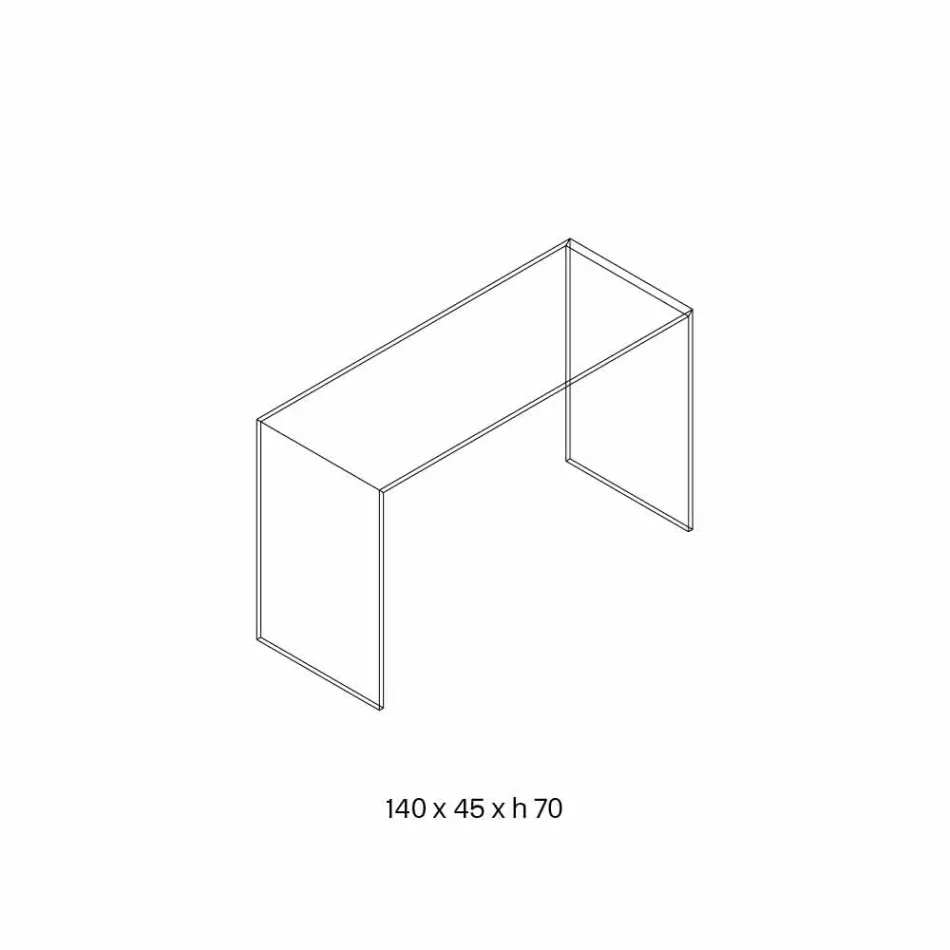 Console in extra helder glas Elegant minimaal ontwerp 2 afmetingen - Selex Viadurini