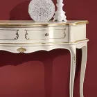 Klassieke toegangsconsole in hout met 1 lade Made in Italy - Leonor Viadurini