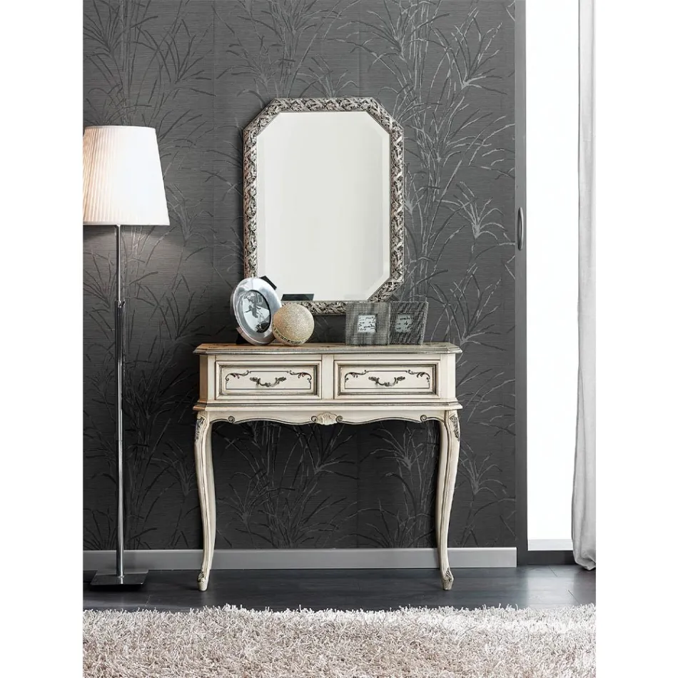 Klassieke toegangsconsole in hout met laden Made in Italy - Richard Viadurini