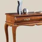 Klassieke toegangsconsole in hout met lade Made in Italy - Hastings Viadurini