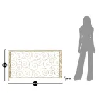 Gouden toegangsconsole met ijzeren structuur en marmeren blad - Carlotta Viadurini