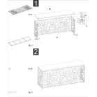 Gouden toegangsconsole met ijzeren structuur en marmeren blad - Carlotta Viadurini