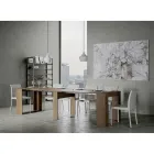 Moderne uitschuifbare console 296 cm in melaminehout Made in Italy - Ariella Viadurini