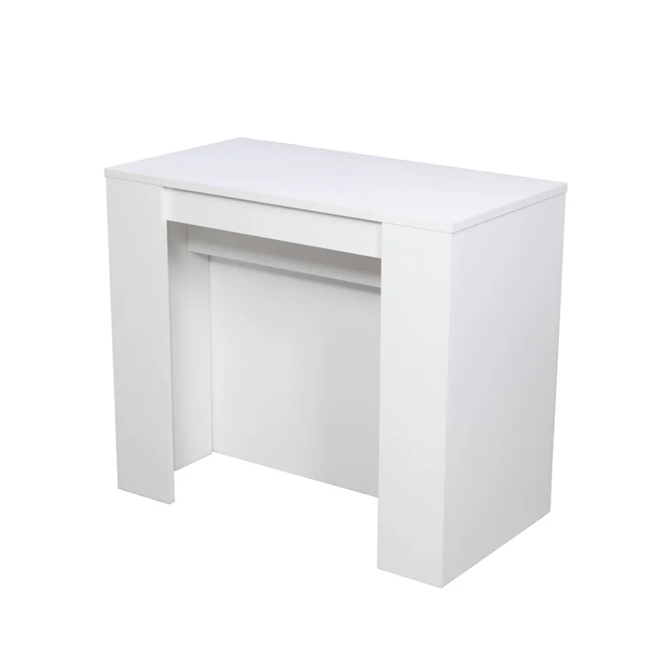 Moderne uitschuifbare console 296 cm in melaminehout Made in Italy - Ariella Viadurini