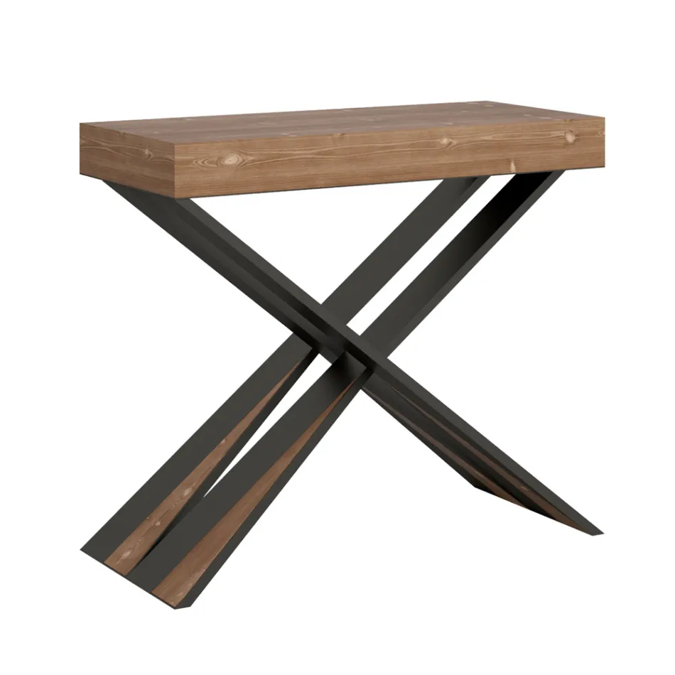 Moderne console uitschuifbaar tot 300 cm met antraciet frame Made in Italy - Avventura Viadurini