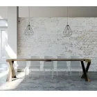 Moderne console uitschuifbaar tot 300 cm met antraciet frame Made in Italy - Avventura Viadurini