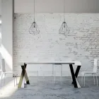 Moderne console uitschuifbaar tot 300 cm met antraciet frame Made in Italy - Avventura Viadurini