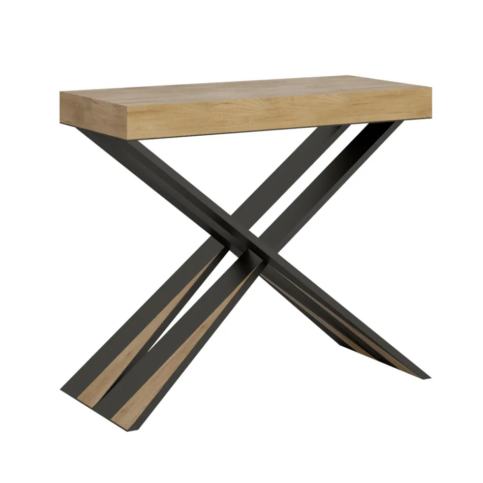 Moderne console uitschuifbaar tot 300 cm met antraciet frame Made in Italy - Avventura Viadurini