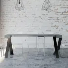 Moderne console uitschuifbaar tot 300 cm met antraciet frame Made in Italy - Avventura Viadurini