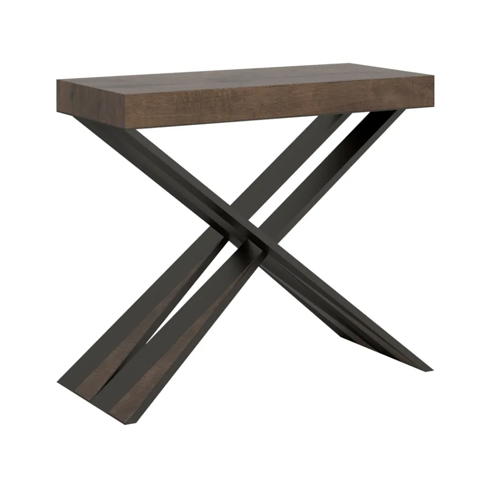 Moderne console uitschuifbaar tot 300 cm met antraciet frame Made in Italy - Avventura Viadurini