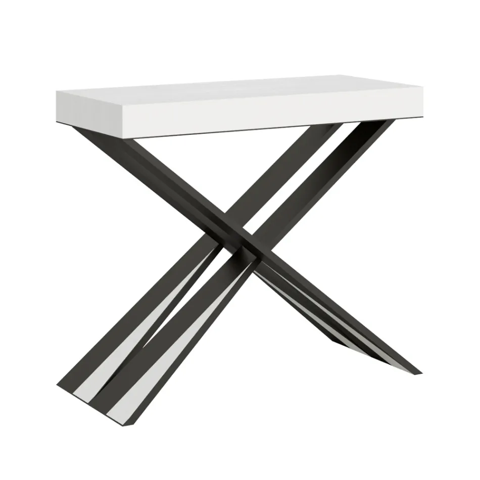 Moderne console uitschuifbaar tot 300 cm met antraciet frame Made in Italy - Avventura Viadurini