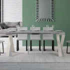 Moderne console uitschuifbaar tot 300 cm met wit frame Made in Italy - spiegel Viadurini