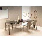 Uitschuifbare moderne console in eikenhout en metaal Made in Italy - Nappo Viadurini