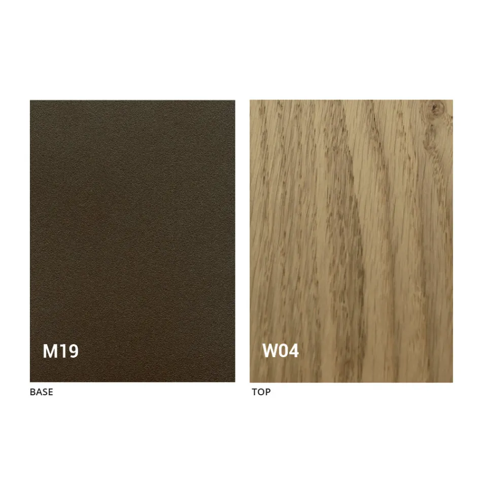 Uitschuifbare moderne tafelconsole in eikenhout en metaal Made in Italy - Nappo Viadurini