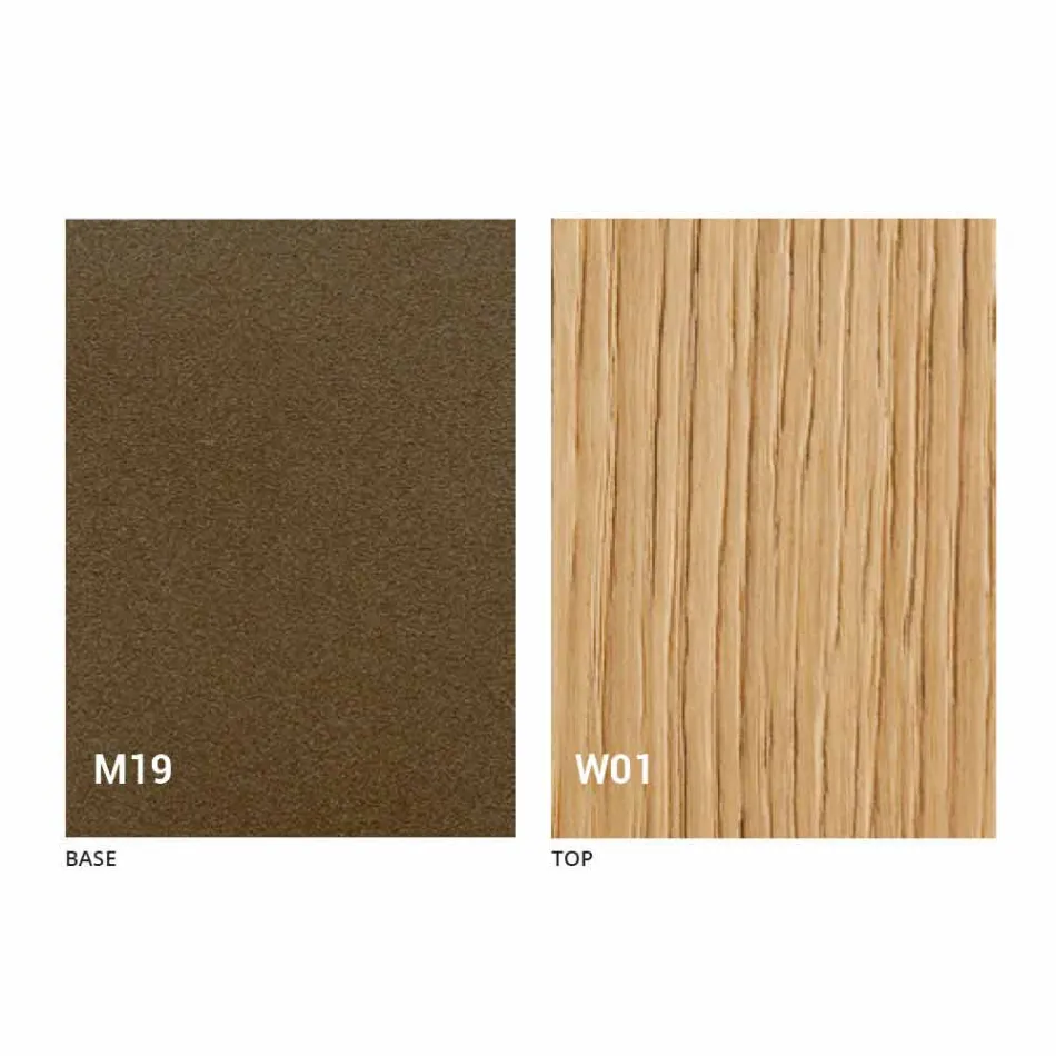 Uitschuifbare moderne console in eikenhout en metaal Made in Italy - Nappo Viadurini