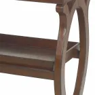 moderne console met Walter dienblad in bruin lederen jas Viadurini