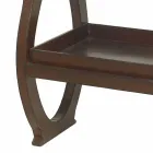 moderne console met Walter dienblad in bruin lederen jas Viadurini