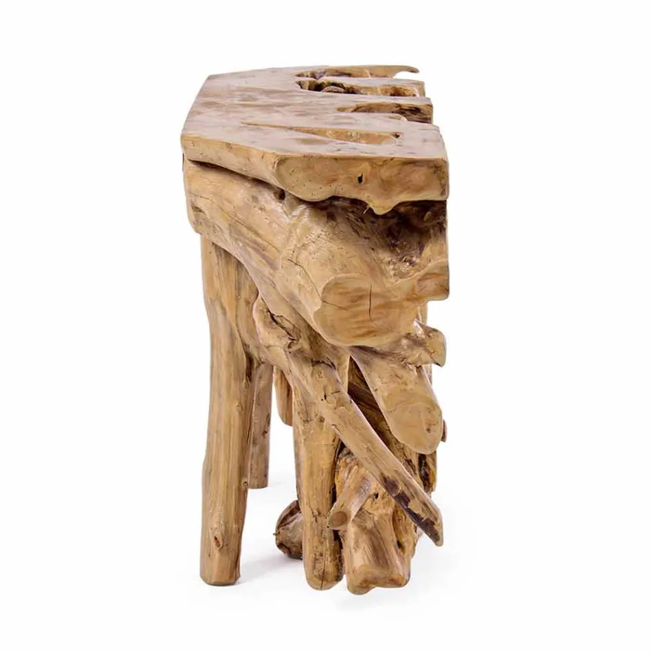 Moderne luxe designconsole in natuurlijke teakwortels - Johannesbrood Viadurini