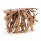 Moderne luxe designconsole in natuurlijke teakwortels - Johannesbrood Viadurini