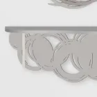 Moderne designconsole in zand en beige hout voor wandmontage - baan Viadurini