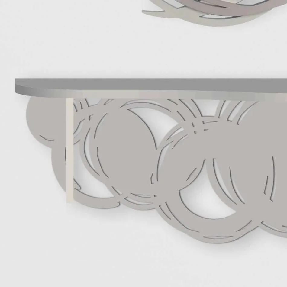 Moderne designconsole in zand en beige hout voor wandmontage - baan Viadurini