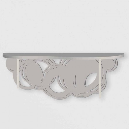 Moderne designconsole in zand en beige hout voor wandmontage - baan Viadurini