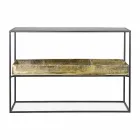 Moderne en elegante designconsole van staal en glas Homemotion - Malpensa Viadurini