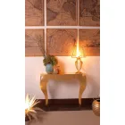 Moderne console in goud of zilver blad ijzer gemaakt in Italië - Daledale Viadurini