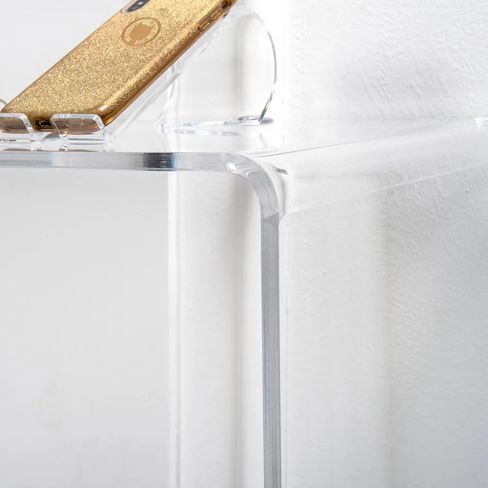 Moderne consoletafel van transparant of meerkleurig plexiglas, gemaakt in Italië - Emy Viadurini